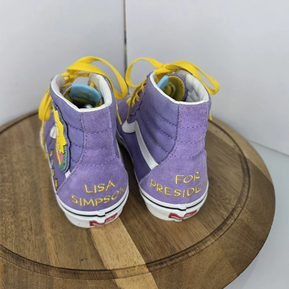 VANS The Simpsons Lisa For President Sk8-Hi Purple Men 7.5 Wmn 9 SK8-Hi Sneakers